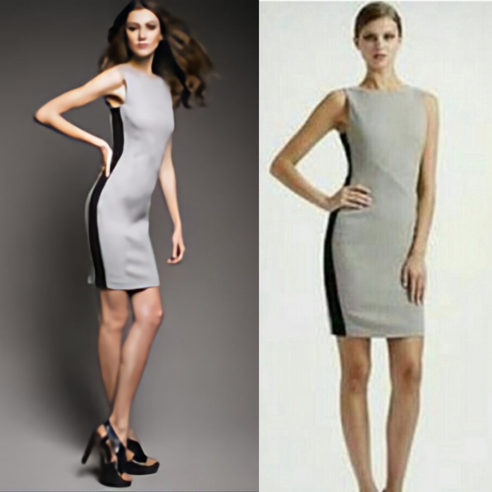 Diane Von Fustenberg DVFGrey Leigh Woven Dress - Picture 2 of 6